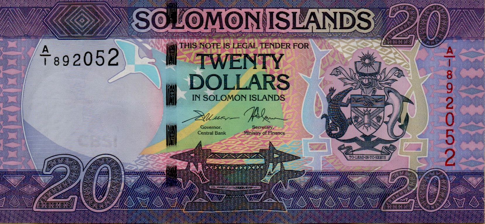 Solomon Islands 20 2017 UNC P-34